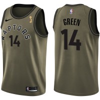 Nike Toronto Raptors #14 Danny Green Green 2019 NBA Finals Champions NBA Swingman Salute to Service Jersey