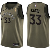 Nike Toronto Raptors #33 Marc Gasol Green 2019 NBA Finals Champions NBA Swingman Salute to Service Jersey