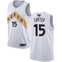 Nike Toronto Raptors #15 Vince Carter White 2019 Finals Bound NBA Swingman City Edition 2018/19 Jersey
