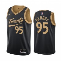Nike Toronto Raptors #95 DeAndre' Bembry Black NBA Swingman 2020-21 City Edition Jersey