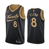 Nike Toronto Raptors #8 Malachi Flynn Black NBA Swingman 2020-21 City Edition Jersey