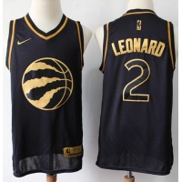 Nike Toronto Raptors #2 Kawhi Leonard Black/Gold NBA Swingman Limited Edition Jersey