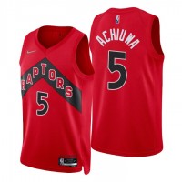 Nike Toronto Raptors #5 Precious Achiuwa Red Men's 2021-22 NBA 75th Anniversary Diamond Swingman Jersey - Icon Edition