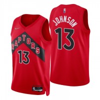 Nike Toronto Raptors #13 David Johnson Red Men's 2021-22 NBA 75th Anniversary Diamond Swingman Jersey - Icon Edition