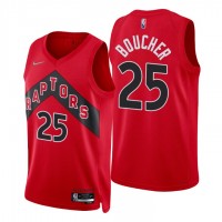 Nike Toronto Raptors #25 Chris Boucher Red Men's 2021-22 NBA 75th Anniversary Diamond Swingman Jersey - Icon Edition