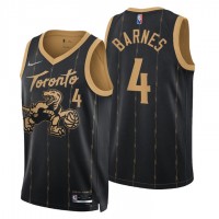 Toronto Toronto Raptors #4 Scottie Barnes Men's Nike Black 2021/22 Swingman NBA Jersey - City Edition