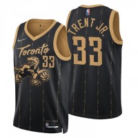 Toronto Toronto Raptors #33 Gary Trent Jr. Men's Nike Black 2021/22 Swingman NBA Jersey - City Edition