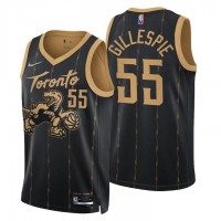 Toronto Toronto Raptors #55 Freddie Gillespie Men's Nike Black 2021/22 Swingman NBA Jersey - City Edition
