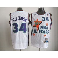Houston Rockets #34 Hakeem Olajuwon White All-Star 1995 Stitched NBA Jersey