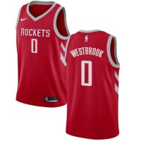 Nike Houston Rockets #0 Russell Westbrook Red NBA Swingman Icon Edition Jersey