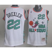 Mitchell And Ness Houston Rockets #22 Clyde Drexler White 1996 All-Star Stitched NBA Jersey