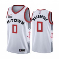 Nike Houston Rockets #0 Russell Westbrook Men's Unveil 2019-20 City Edition Swingman NBA Jersey White