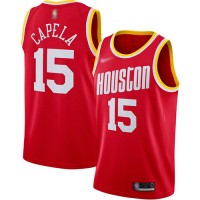 Nike Houston Rockets #15 Clint Capela Red NBA Swingman Hardwood Classics Jersey