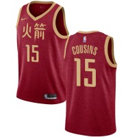 Nike Houston Rockets #15 DeMarcus Cousins Red NBA Swingman City Edition 2018/19 Jersey