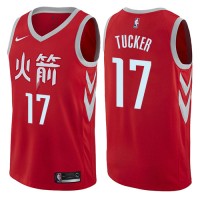 Nike Houston Rockets #17 PJ Tucker Red NBA Swingman City Edition Jersey