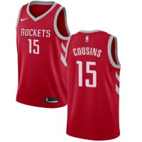 Nike Houston Rockets #15 DeMarcus Cousins Red NBA Swingman Icon Edition Jersey
