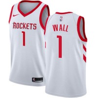 Nike Houston Rockets #1 John Wall White NBA Swingman Association Edition Jersey