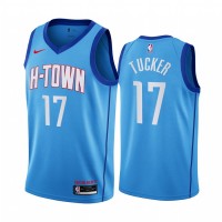 Nike Houston Rockets #17 PJ Tucker Blue NBA Swingman 2020-21 City Edition Jersey