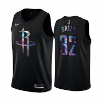 Nike Houston Rockets #32 Jeff Green Men's Iridescent Holographic Collection NBA Jersey - Black