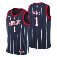 Houston Houston Rockets #1 John Wall Men's Nike Navy 2021/22 Swingman NBA Jersey - City Edition
