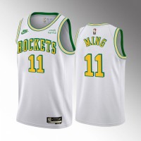Nike Houston Rockets #11 Yao Ming Men's White NBA 2022-23 Classic Edition Jersey