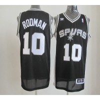San Antonio Spurs #10 Dennis Rodman Black Revolution 30 Stitched NBA Jersey