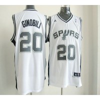 New Revolution 30 San Antonio Spurs #20 Manu Ginobili White Stitched NBA Jersey