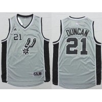 San Antonio Spurs #21 Tim Duncan Grey Alternate Stitched NBA Jersey