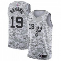 Nike San Antonio Spurs #19 Luka Samanic White Camo NBA Swingman Earned Edition Jersey
