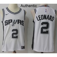 Nike San Antonio Spurs #2 Kawhi Leonard White NBA Authentic Association Edition Jersey