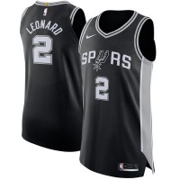 Nike San Antonio Spurs #2 Kawhi Leonard Black NBA Authentic Icon Edition Jersey