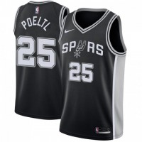Nike San Antonio Spurs #25 Jakob Poeltl Black NBA Swingman Icon Edition Jersey