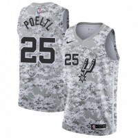Nike San Antonio Spurs #25 Jakob Poeltl White Camo NBA Swingman Earned Edition Jersey