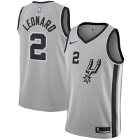 Nike San Antonio Spurs #2 Kawhi Leonard Silver Statement Edition NBA Swingman Jersey
