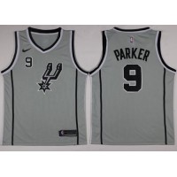 Nike San Antonio Spurs #9 Tony Parker Silver Statement Edition NBA Swingman Jersey