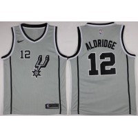 Nike San Antonio Spurs #12 LaMarcus Aldridge Silver Statement Edition NBA Swingman Jersey