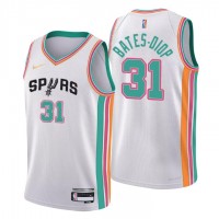 San Antonio San Antonio Spurs #31 Keita Bates-Diop Men's Nike White 2021/22 Swingman NBA Jersey - City Edition