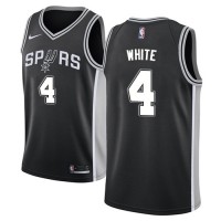 Nike San Antonio Spurs #4 Derrick White Black NBA Swingman Icon Edition Jersey