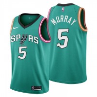 Nike San Antonio Spurs #5 Dejounte Murray Men's 2022-23 City Edition NBA Jersey - Cherry Blossom Teal