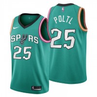 Nike San Antonio Spurs #25 Jakob Poltl Men's 2022-23 City Edition NBA Jersey - Cherry Blossom Teal