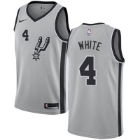 Nike San Antonio Spurs #4 Derrick White Silver NBA Swingman Statement Edition Jersey
