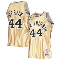 San Antonio San Antonio Spurs #44 George Gervin Gold Men's Nike Mitchell & Ness 75th Anniversary 1977-78 Hardwood Classics Swingman Jersey