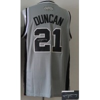 Revolution 30 Autographed San Antonio Spurs #21 Tim Duncan Grey Stitched NBA Jersey