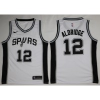 Nike San Antonio Spurs #12 LaMarcus Aldridge White NBA Swingman Association Edition Jersey