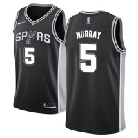 Nike San Antonio Spurs #5 Dejounte Murray Black NBA Swingman Icon Edition Jersey