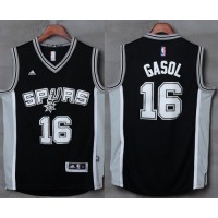 San Antonio Spurs #16 Pau Gasol Black Stitched NBA Jersey