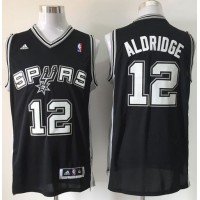 San Antonio Spurs #12 LaMarcus Aldridge Black Road Stitched NBA Jersey