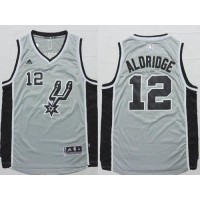 San Antonio Spurs #12 LaMarcus Aldridge Grey Alternate Stitched NBA Jersey