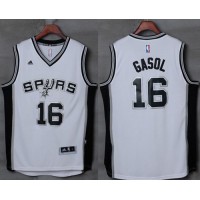 San Antonio Spurs #16 Pau Gasol White Stitched NBA Jersey