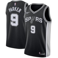 Nike San Antonio Spurs #9 Tony Parker Black NBA Swingman Icon Edition Jersey